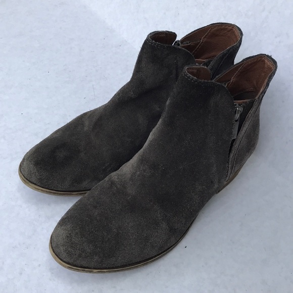 Lucky Brand Brown Suede Ankle Boots - Picture 1 of 11
